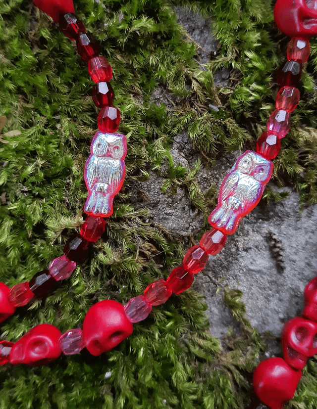 Chapelet Santa Muerte roja