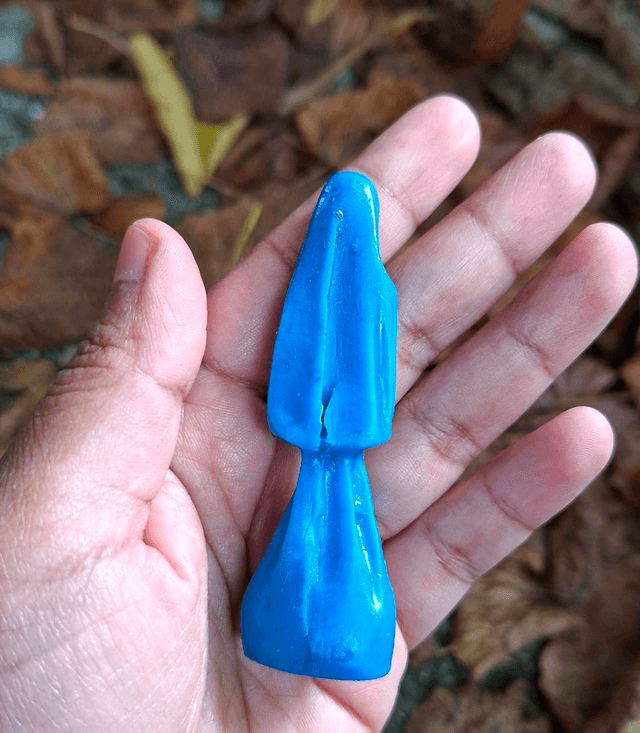 Statuette Santa Muerte bleue
