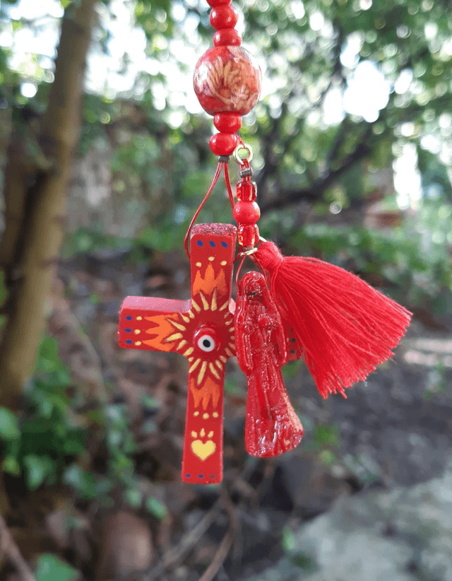 Chapelet Santa Muerte roja