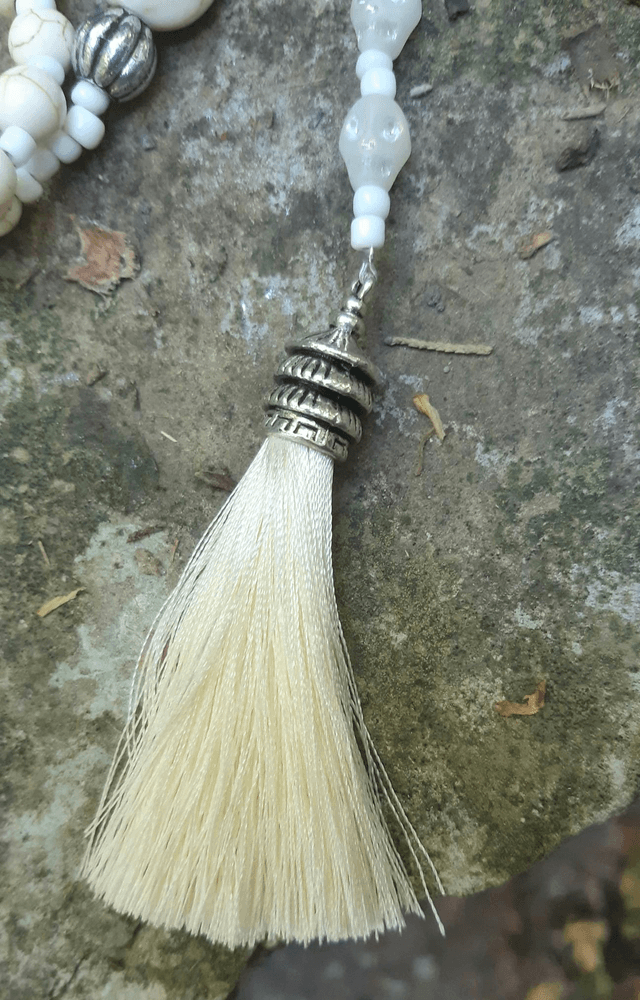 Chapelet Santa Muerte blanca