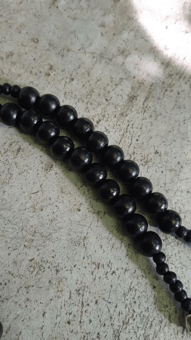 Chapelet Santa Muerte negra