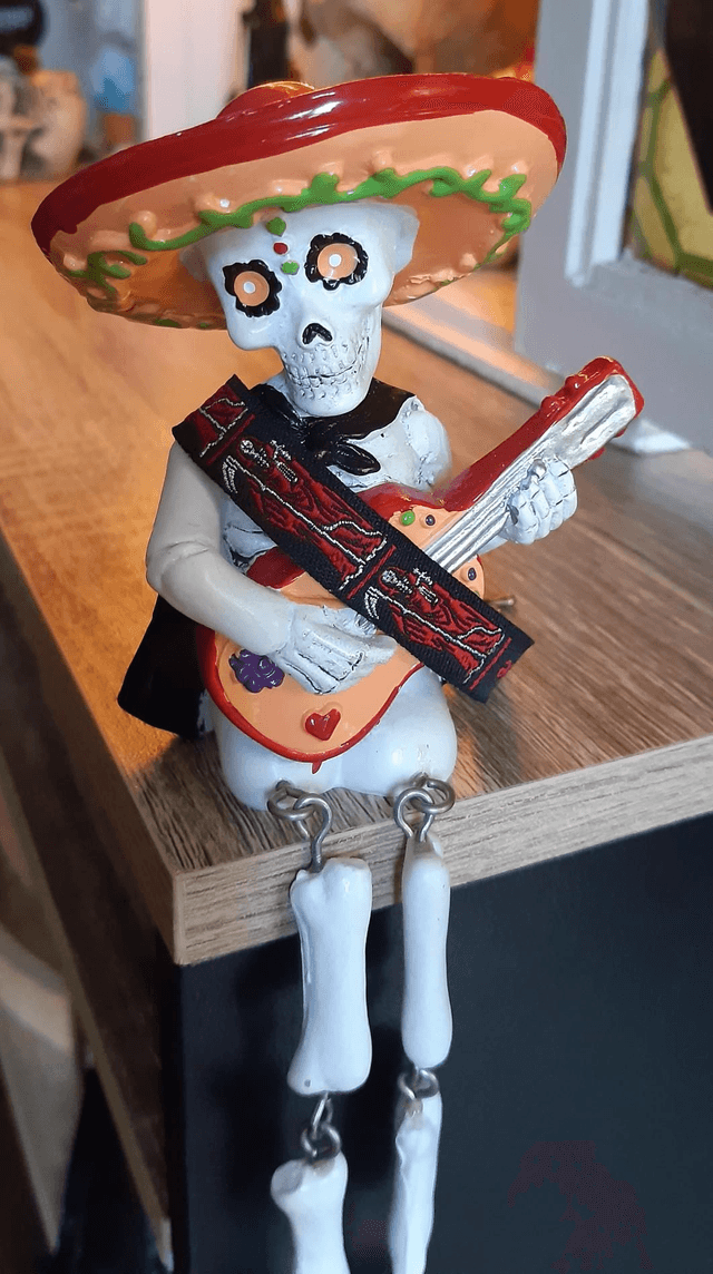 Bracelet tissus Santa Muerte rouge