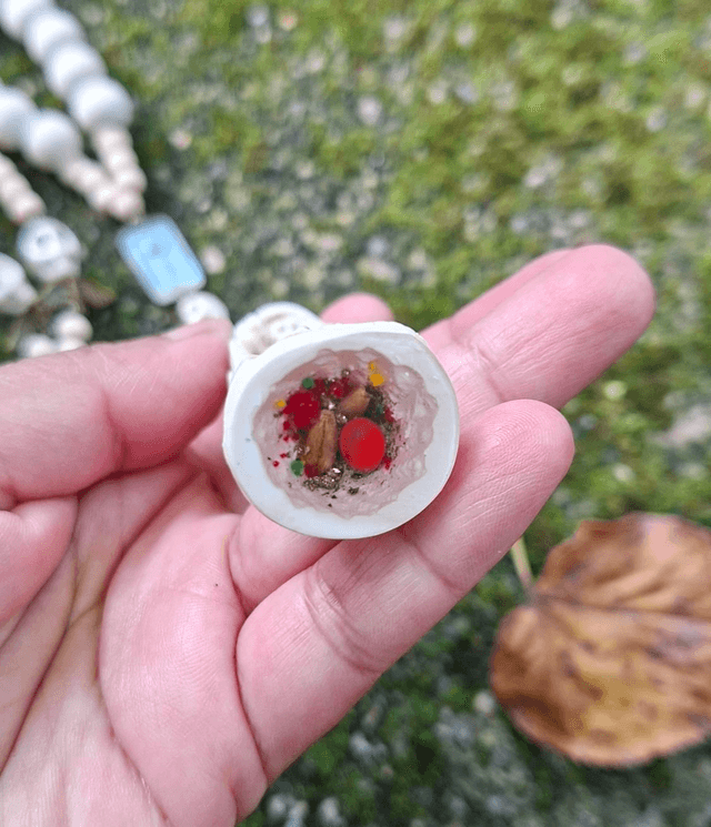 Chapelet Santa Muerte blanche