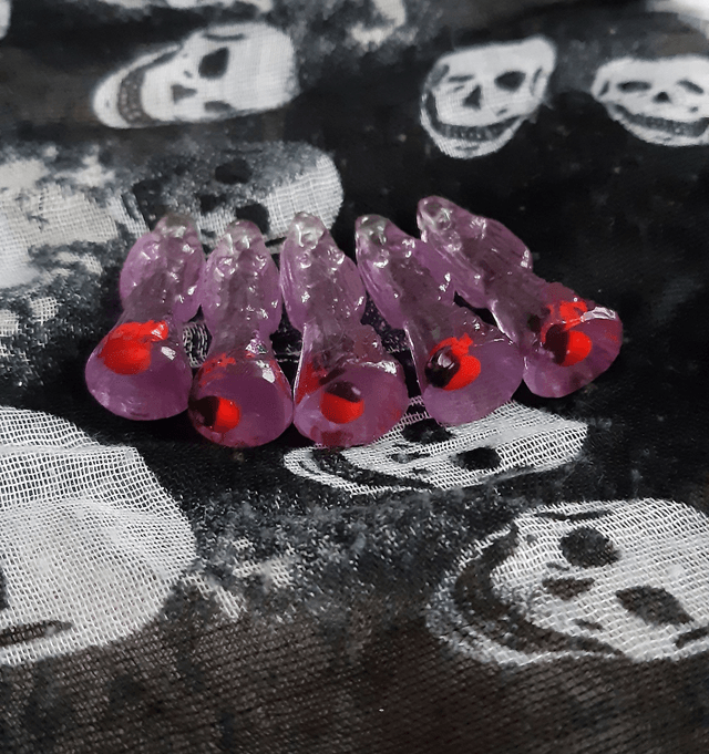 Mini stantitas violettes transparentes 3cm