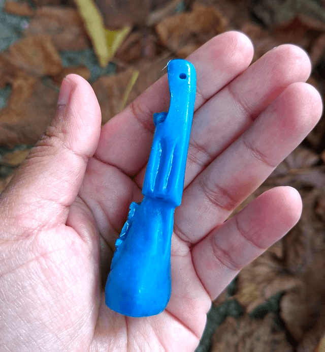 Statuette Santa Muerte bleue