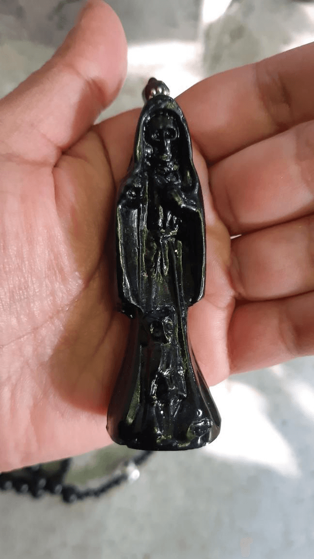 Chapelet Santa Muerte negra
