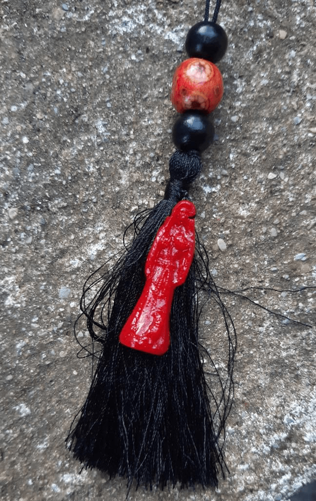 Chapelet Santa Muerte ambré