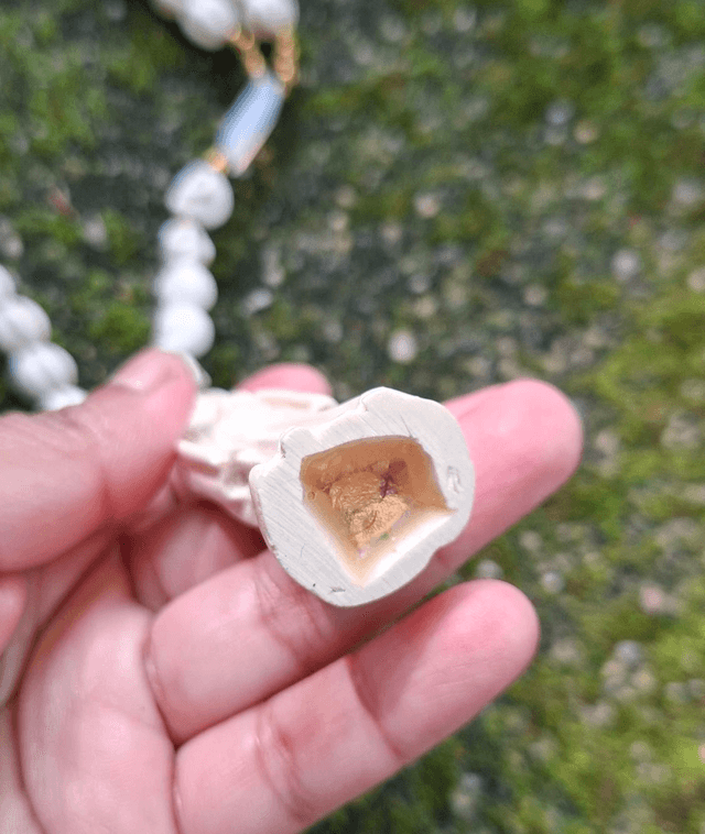 Chapelet Santa Muerte blanche 