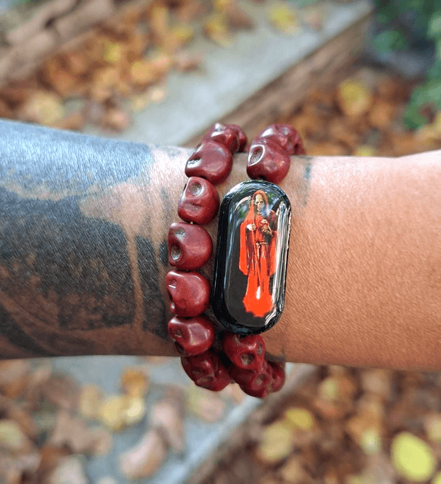 Bracelet Santa Muerte double rang